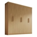 Ver imagem 3 de Guarda-Roupa MDF Fenix 06 Portas de Bater 06 Gavetas Marrom/Cinamomo