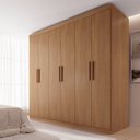 Ver imagem 1 de Guarda-Roupa MDF Fenix 06 Portas de Bater 06 Gavetas Marrom/Cinamomo