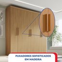 Ver mais imagens de Guarda-Roupa MDF Fenix 06 Portas de Bater 06 Gavetas Marrom/Cinamomo