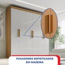 Ver mais imagens de Guarda-Roupa MDF Fenix 06 Portas de Bater 06 Gavetas Marrom/Cinamomo/Off White