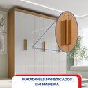 Ver imagem 6 de Guarda-Roupa MDF Fenix 06 Portas de Bater 06 Gavetas Marrom/Cinamomo/Off White