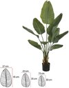 Ver imagem 2 de Planta Artificial Arvore Bananeira de Jardim Real Toque Uv C/pote X9 Verde 1,2m