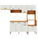 Ver imagem 1 de Cozinha Completa 9 Portas 1 Gavetas 100% Mdf Cm0090 Freijó/off White - Genialflex