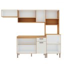 Ver imagem 2 de Cozinha Completa 9 Portas 1 Gavetas 100% Mdf Cm0090 Freijó/off White - Genialflex