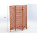 Ver imagem 3 de Biombo Decorativo Oliver 3 Folhas em Madeira Maciça Espresso Móveis