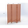 Biombo Decorativo Oliver 3 Folhas em Madeira Maciça Espresso Móveis - 3