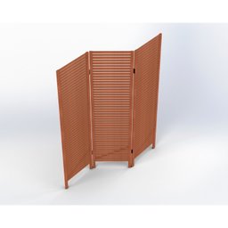Biombo Decorativo Oliver 3 Folhas em Madeira Maciça Espresso Móveis - 4