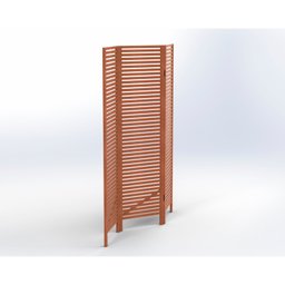 Biombo Decorativo Oliver 3 Folhas em Madeira Maciça Espresso Móveis - 5