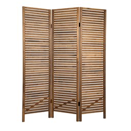 Biombo Decorativo Oliver 3 Folhas em Madeira Maciça Espresso Móveis - 7