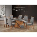 Ver imagem 1 de Mesa de Jantar Retangular BMW com 6 Cadeiras Madeira Maciça Vegas 
