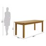 Mesa de Jantar Safira 220x88 com 10 Cadeiras Diamante Estofado Marrom:nogueira - 2