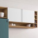 Ver imagem 6 de Cozinha Modulada 2,30m Compacta Vanessa com Balcão Branco Amêndoa/branco
