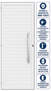 Ver imagem 4 de Porta de Giro Lambri Duplo Aluminio Branco 90x2,10- Esquerda