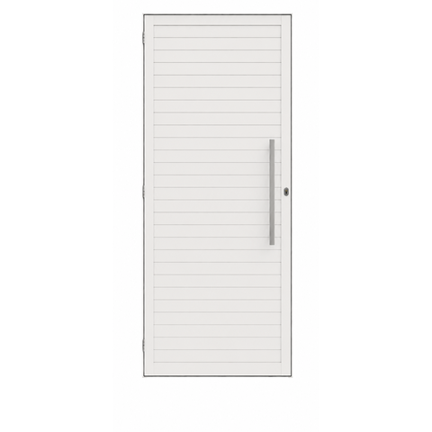 Porta de Giro Lambri Duplo Aluminio Branco 90x2,10- Esquerda