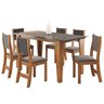 Mesa de Jantar Retangular Vigor com 6 Cadeiraseiras Sol - 2