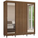 Ver imagem 3 de Guarda-Roupa Casal com Pés 3 Portas de Correr com Espelhos Reno Madesa