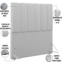 Ver imagem 3 de Cabeceira Cama Box Solteiro 100 cm Dália W01 Bouclê Cinza - Lyam Decor