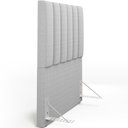 Ver imagem 6 de Cabeceira Cama Box Solteiro 100 cm Dália W01 Bouclê Cinza - Lyam Decor
