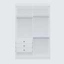 Ver imagem 3 de Guarda-Roupa Solteiro MDF Fenix 04 Portas 03 Gavetas Branco