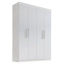 Ver imagem 4 de Guarda-Roupa Solteiro MDF Fenix 04 Portas 03 Gavetas Branco