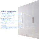 Ver imagem 7 de Guarda-Roupa Solteiro MDF Fenix 04 Portas 03 Gavetas Branco