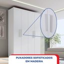 Ver mais imagens de Guarda-Roupa Solteiro MDF Fenix 04 Portas 03 Gavetas Branco