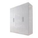 Ver imagem 4 de Guarda-Roupa Solteiro MDF Fenix 04 Portas 03 Gavetas Branco