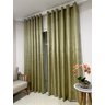 Cortina Cetim Sala Quarto 4,00 X 2,60 Efeito Cristal Oferta Verde Oliva - 3