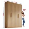 Guarda-roupa Solteiro MDF Fenix 04 Portas 03 Gavetas - 5