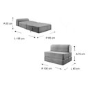 Ver imagem 2 de Sofá Cama Casal New Extra Suede Capuccino - Paropas