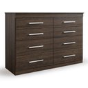 Ver imagem 2 de Cômoda para Quarto 8 Gavetas Gênova Plus Marrom/Capuccino Wood