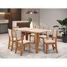 Mesa de Jantar Retangular Vigor com 6 Cadeiraseiras Sol - 1