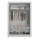 Ver imagem 2 de Guarda-Roupa Solteiro 2 Portas com Espelho Ágata Yescasa Branco