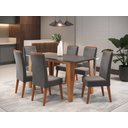 Ver imagem 1 de Mesa de Jantar Retangular Gales com 6 Cadeiras Madeira Maciça Vegas 