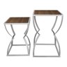 Conjunto de Mesas Laterais Mesa de Canto P/ Decoração Belt - Prata/villandry - 3