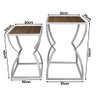 Conjunto de Mesas Laterais Mesa de Canto P/ Decoração Belt - Prata/villandry - 5