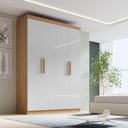 Ver imagem 2 de Guarda-roupa Solteiro MDF Fenix 04 Portas 03 Gavetas