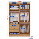 Ver imagem 5 de Guarda-Roupa Solteiro MDF Fenix 04 Portas 03 Gavetas Marrom/Cinamomo/Off White