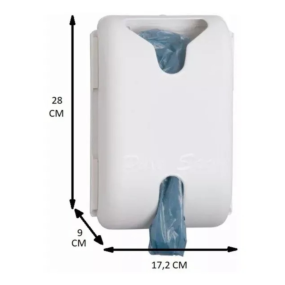Puxa Saco/Dispenser Branco - Porta Sacolas Plásticas - 3