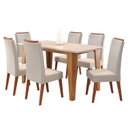 Ver imagem 2 de Mesa de Jantar Retangular Gales com 6 Cadeiras Madeira Maciça Vegas 