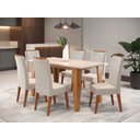 Ver imagem 1 de Mesa de Jantar Retangular Gales com 6 Cadeiras Madeira Maciça Vegas 