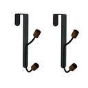 Ver imagem 1 de Conjunto 2 Cabideiros Ferreiro com Gancho para Porta Preto