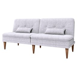 Sofá Cama na Caixa 3 Lugares 190cm e Almofadas Taylor Matrix Bege - 2