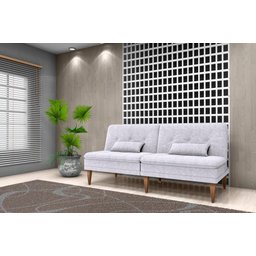 Sofá Cama na Caixa 3 Lugares 190cm e Almofadas Taylor Matrix Bege - 8