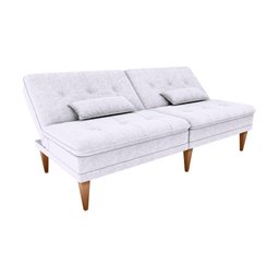 Sofá Cama na Caixa 3 Lugares 190cm e Almofadas Taylor Matrix Bege - 1