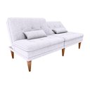 Ver imagem 3 de Sofá Cama na Caixa 3 Lugares 190cm e Almofadas Taylor Matrix Bege