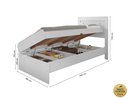 Ver imagem 3 de Cama Solteiro Reforçada com Baú Interno Larissa Mdf/mdp Branca