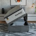 Ver imagem 6 de Cama Box Baú Solteiro + Colchão Comfort Class Pillow Top Branco/suede Cinza