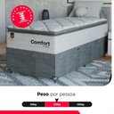 Ver imagem 5 de Cama Box Baú Solteiro + Colchão Comfort Class Pillow Top Branco/suede Cinza