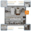 Ver imagem 5 de Guarda-roupa Casal 8 Portas 2 Gavetas 2 Basculante Rubi Yescasa